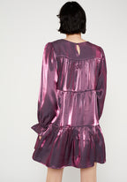 Pink Metallic Mini Dress