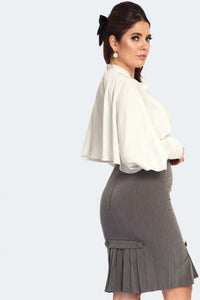 Pleat Detail Pencil Skirt