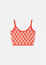 Load image into Gallery viewer, Red Knit Checked Top