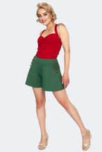 Load image into Gallery viewer, Cherry Button Flare Shorts