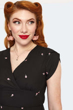 Load image into Gallery viewer, Rose Embroidered Flare Dress