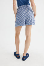 Load image into Gallery viewer, Blue Check Terry Cloth Shorts