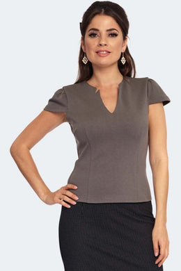 Star Cut Neckline Top